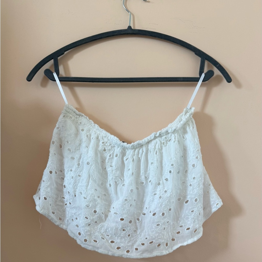 White Eyelet Women's Top